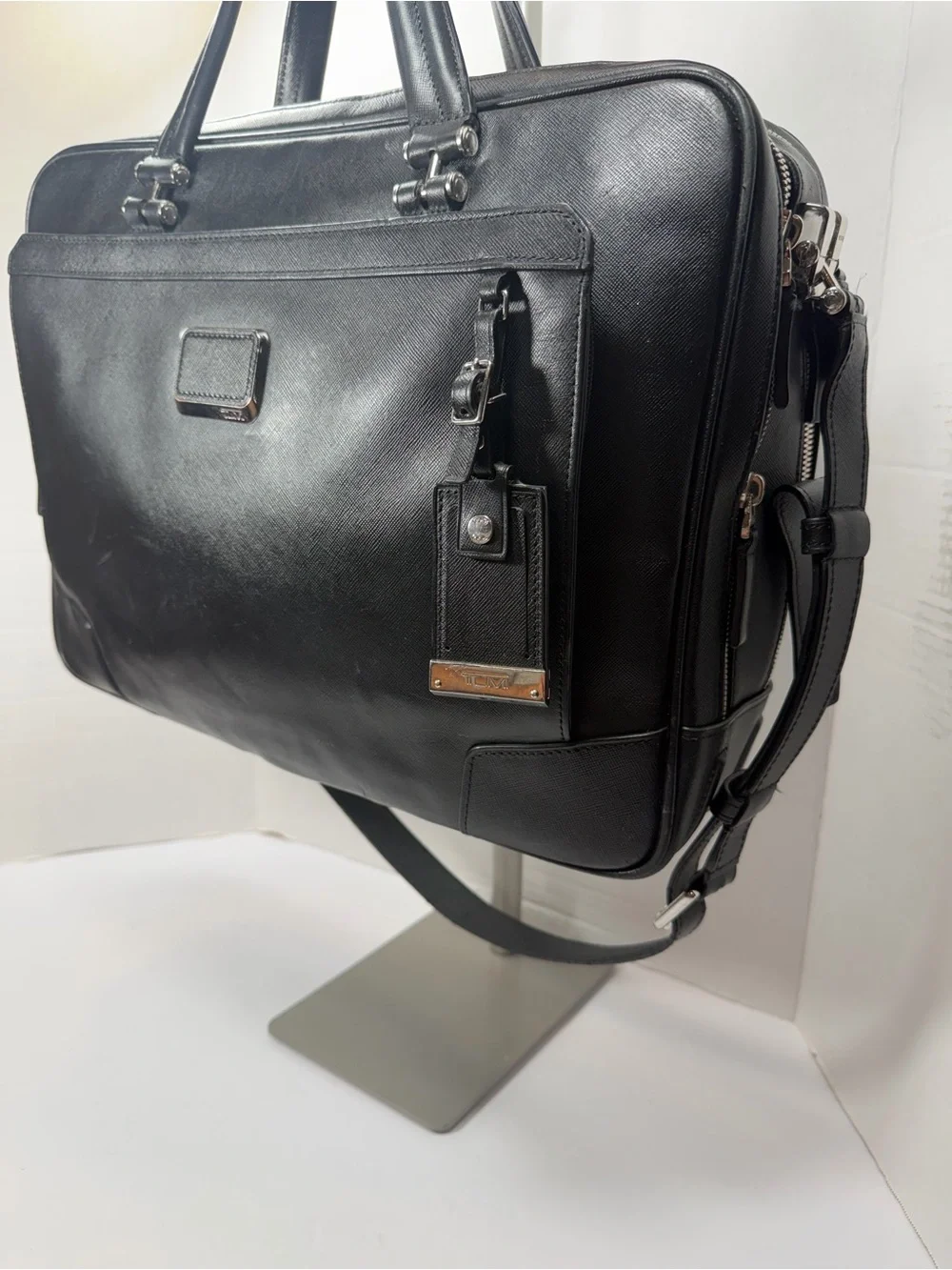 TUMI Astor Men's Ansonia Zip Top Brief with strap $795